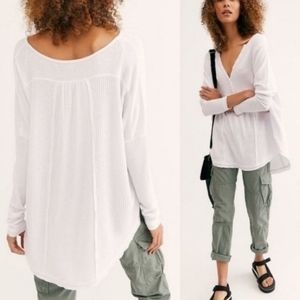 Free People Leo Henley Oversized Top Size S